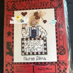 a little alma lynne cross stitch Kit nurse Hearts Angel Of Mercy New 2001 #14